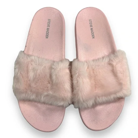 Steve madden discount slides with fur